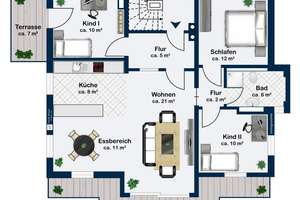 Natur pur, lichte Vierzimmerwohnung mit großem Balkon und Terrasse im 3-Familienhaus – Die vollständige Adresse der Immobilie erhältst du vom Anbieter., 90518 Altdorf bei Nürnberg – Vorschaubild 17