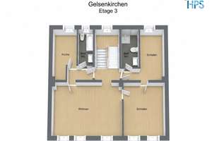 Komplett sanierte Dachgeschosswohnung in optimaler Lage von Gelsenkirchen – Waldemarstr. 4, 45881 Schalke, Gelsenkirchen – Vorschaubild 7
