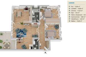 3,5 Zi.-Wohnung direkt am Main, Bj. 2012 – Griesheimer Stadtweg 91, 65933 Griesheim, Frankfurt am Main – Vorschaubild 24