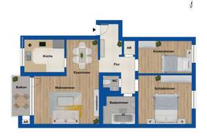 Schöne Etagen-Wohnung mit perfekter Aufteilung in Duisburg-Röttgersbach – Die vollständige Adresse der Immobilie erhältst du vom Anbieter., 47169 Röttgersbach, Duisburg – Vorschaubild 9
