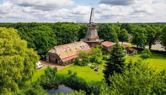 Bild von Historische Mühle mit Reetdach-Wohnhaus auf herrschaftlichem Grundstück!