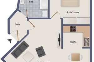 Moderne 2-Zimmer-ETW mit Dachterrasse, TG-Stellplatz und Kellerraum in sehr gesuchter Wohnlage – Die vollständige Adresse der Immobilie erhältst du vom Anbieter., 68239 Seckenheim, Mannheim – Vorschaubild 10