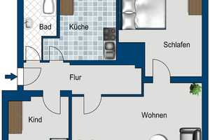Balkon zum begrünten Innenhof – Försterstr. 13, 39112 Magdeburg – Vorschaubild 2