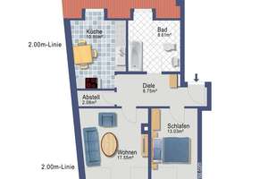 Sonnige und hochwertige freie 2 Zimmer DG-Altbauwohnung in Gohlis Süd – Kasseler Straße 26, 4155 Gohlis-Süd, Leipzig – Vorschaubild 35