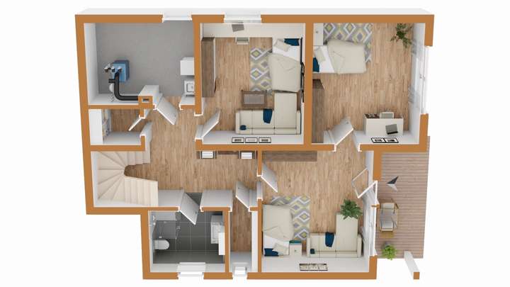 Gartengeschoss mit Terrasse