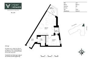 Moderne 2-Zimmer-Wohnung im Fünf Römer – Römerwall 60, 55131 Oberstadt, Mainz – Vorschaubild 9