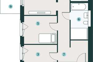 Helle 3-Zimmer-Wohnung mit freundlicher Wohnatmosphäre – Schützenplatz 8, 1067 Wilsdruffer Vorstadt/Seevorstadt-West, Dresden – Vorschaubild 2