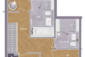Haus-in-Haus, 161 qm Wohnfläche mit Terrassen und Gartensondernutzung – Wettinerstraße 1-3, 40545 Niederkassel, Düsseldorf – Vorschaubild 3