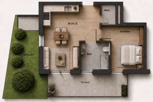 Barrierefreie Neubauwohnung mit Terrasse und eigenem Garten – 56077 Niederberg, Koblenz – Vorschaubild 3