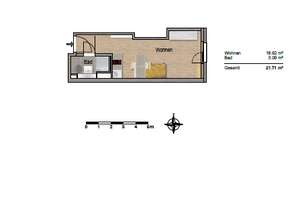 Hochwertig möblierte 1-Zimmer-Wohnung – 60528 Niederrad, Frankfurt am Main – Vorschaubild 9
