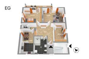 1 Wohnung im EG mit großem Garten und Garage ist frei, 3 Fam. Haus 270 m² WFl., gute Lage von Schwab – Schwabach – Vorschaubild 23