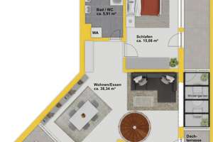Ulm-Gögglingen schicke 4-Zi.-Maisonette mit 3 sonnigen Dachterrassen, EBK + TG, ohne Käuferprovision – Die vollständige Adresse der Immobilie erhältst du vom Anbieter., 89079 Gögglingen, Ulm – Vorschaubild 29