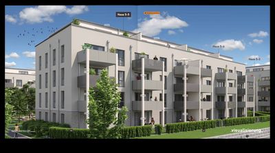 Erstbezug: Hochwertige 3-Zimmer-Wohnung mit Blick ins Grüne