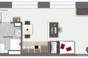Modern möbliertes Apartment für Studierende/Auszubildende-direkte U-Bahnanbindung – Winterthurer Straße 1, 81476 Forstenried, München – Vorschaubild 4