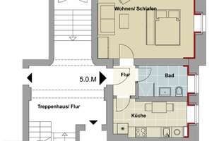 1-Raum-Wohnung im Erdgeschoss – Poststr. 5, 6844 Innerstädtischer Bereich Mitte, Dessau-Roßlau – Vorschaubild 5