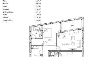 Exklusive 4-Zi.-Wohnung im Zollhafen: mit zwei Bädern, Markenküche und Wintergarten – An den Grachten 11, 55120 Neustadt, Mainz – Vorschaubild 10