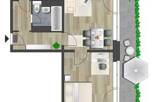 Großzügige 2-Raum-Wohnung mit Balkon – Bahnhofstr. 60, 9111 Chemnitz – Vorschaubild 6