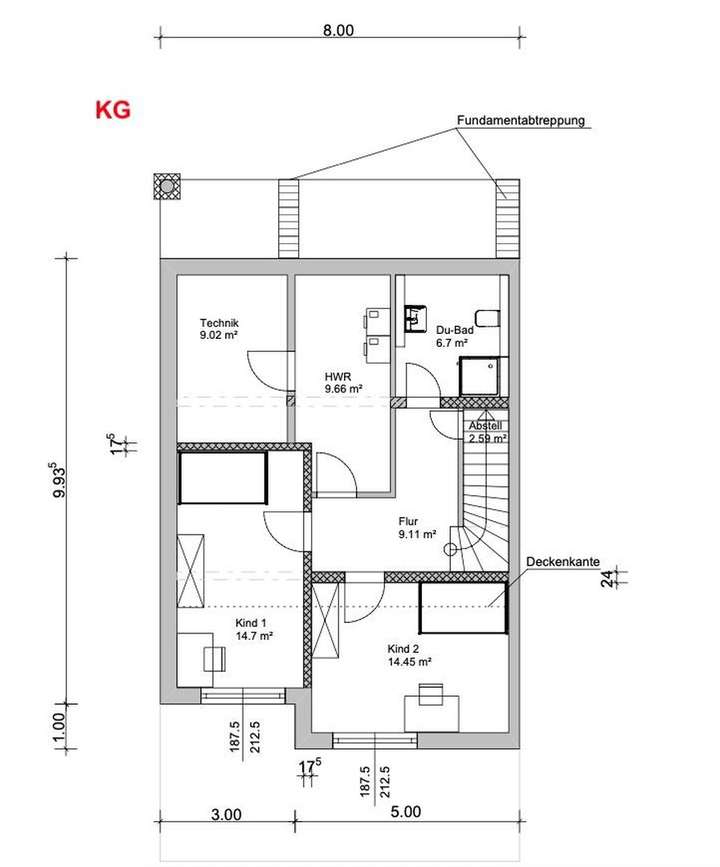 Grundriss Kellergeschoss