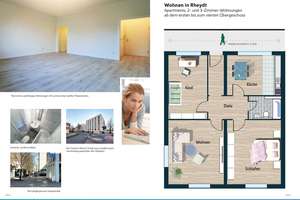 Helle, gut geschnittene 3-Zimmer-Wohnung im Zentrum von MG-Rheydt *VERMIETET* – Hauptstraße 2, 41236 Rheydt, Mönchengladbach – Vorschaubild 2