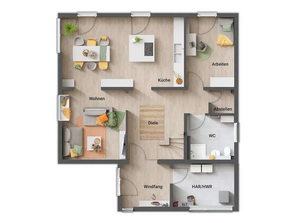 Grundrissbeispiel EG SW Anbau
