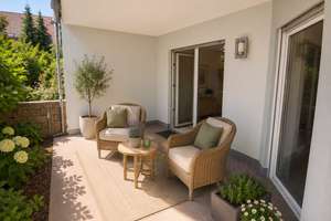 Barrierefreie Erdgeschosswohnung mit Terrasse und Gartenanteil in der Senioren Anlage Haus Edelberg