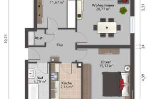 PROVISIONSFREI | Erstbezug nach Renovierung: Lichtdurchflutete 3-Zimmer- Wohnung mit Balkon – Die vollständige Adresse der Immobilie erhältst du vom Anbieter., 21079 Langenbek, Hamburg – Vorschaubild 35