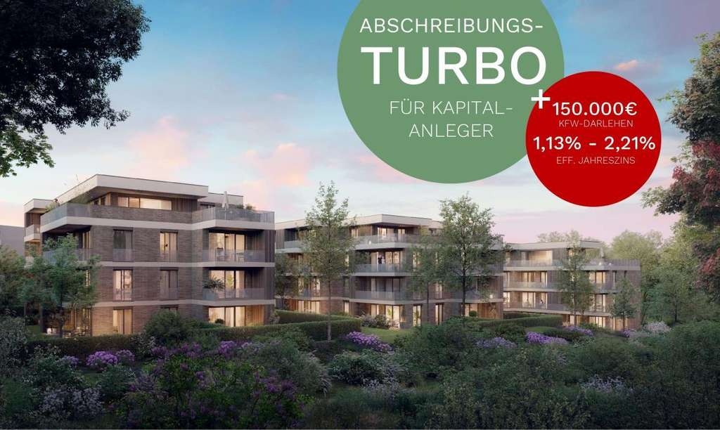 Abschreibungs-Turbo für Kapitalanleger: 2-Zimmer-Wohnung im Schlosspark Heidenheim