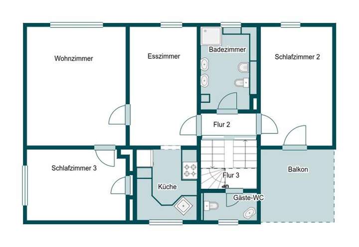 Grundriss Skizze 1.OG