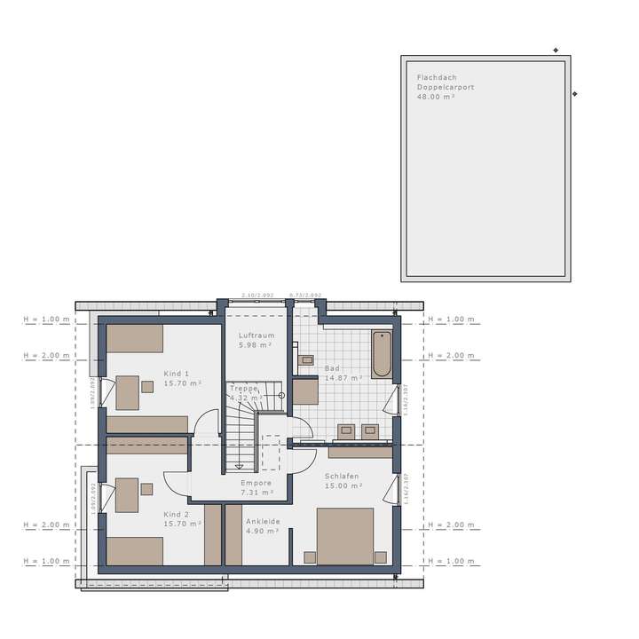 Grundriss Obergeschoss