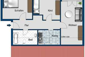 Schöne kleine 3 Zimmer Wohnung in ruhiger Lage mit Anmietung eines separaten Stellplatzes! – Heinz-Bongartz-Str. 14, 1239 Dresden – Vorschaubild 2