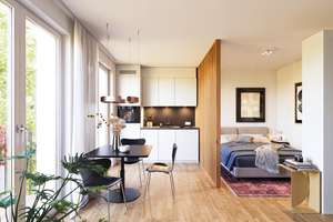 Studio Apartment (Neubau) mit hofseitigem Balkon unweit von der Europacity – Birkenstraße 12A, 10559 Moabit, Berlin – Vorschaubild 1