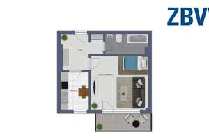 Hübsche 1-Zimmer-Wohnung mit Balkon! – Labberg 13, 45359 Bedingrade, Essen – Vorschaubild 8