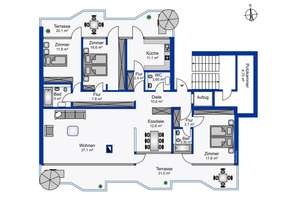 RE/MAX – Hochwertiges Penthouse mit Panoramablick – Die vollständige Adresse der Immobilie erhältst du vom Anbieter., 81373 Land in Sonne, München – Vorschaubild 15