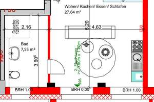 1-Zimmer-Wohnung mit 40,76 m² inmitten der Bielefelder Innenstadt – Kernsaniert (WHG 11) – Zimmerstraße 16, 33602 Mitte, Bielefeld – Vorschaubild 4