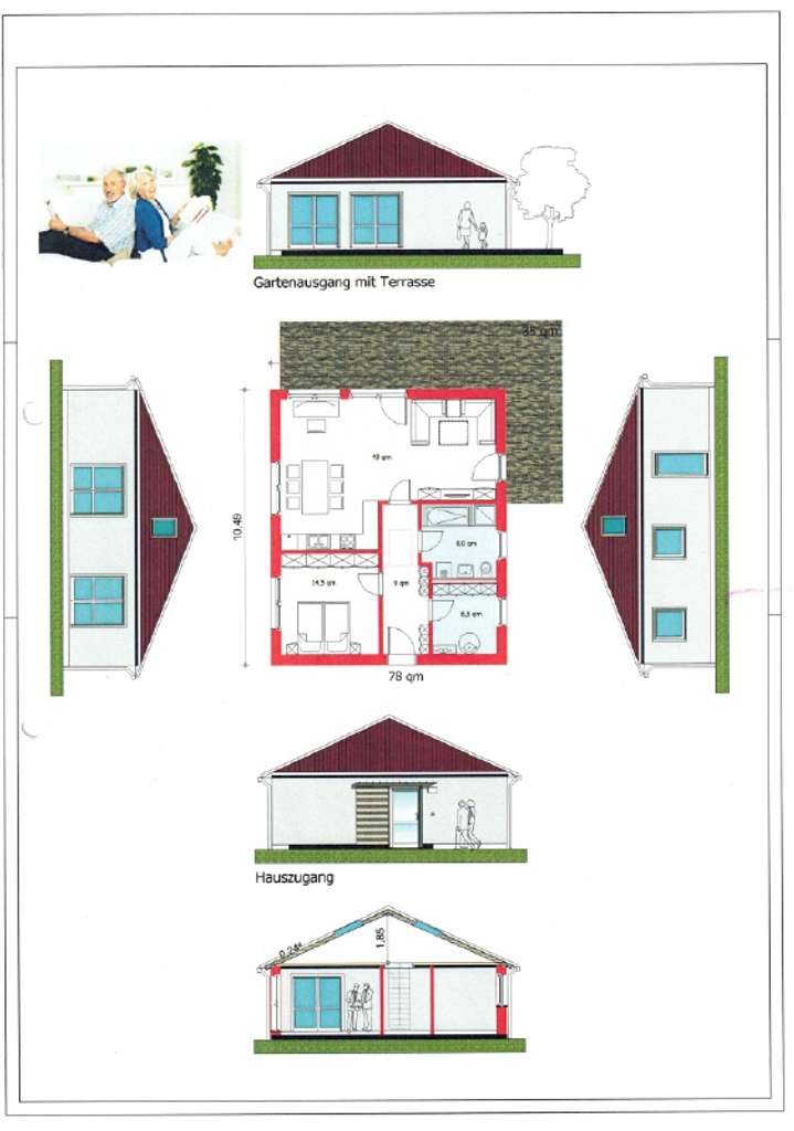 Immobilie in Großröhrsdorf - Bungalow Neubau auf Erbpachtgrundstück Ottendorf-Okrilla - Bild 0
