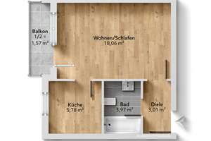 Ab sofort: 1-Zimmer-Wohnung in Traumlage am Nymphenburger Kanal – Die vollständige Adresse der Immobilie erhältst du vom Anbieter., 80639 Nymphenburg, München – Vorschaubild 8