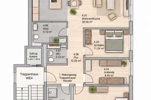 +++ Traumwohnung in zentraler Lage mit besten Energiewerten, nur 9 KWh, Bieterverfahren !!!+++ – Die vollständige Adresse der Immobilie erhältst du vom Anbieter., 1217 Südvorstadt-Ost, Dresden – Vorschaubild 18