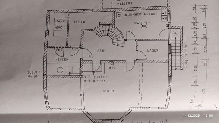 Grundriss Kellergeschoß