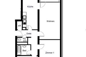 3-Zimmer-Wohnung + 2 Loggien! Frisch renoviert, separate Küche, Wannenbad, Aufzug – Gropiusweg 15, 44801 Querenburg, Bochum – Vorschaubild 18