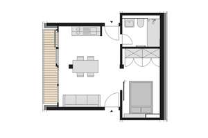Schicke & möblierte all-inclusive Wohnung mit Balkon zentral in Oldenburg | Suite – Abraham 12, 26122 Innenstadt, Oldenburg (Oldenburg) – Vorschaubild 15
