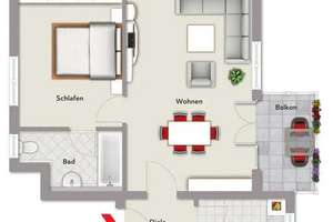 2-Zimmer ETW, Balkon, Gäste-WC & Einbauküche in gefragter Lage von Wiesbaden – 65191 Bierstadt, Wiesbaden – Vorschaubild 13
