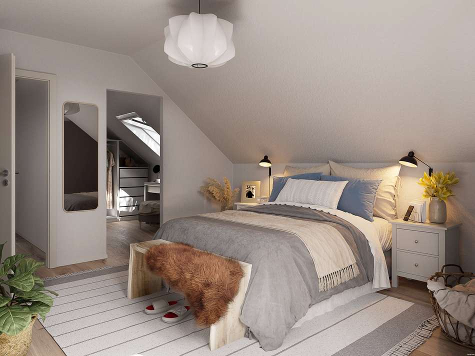 Beispiel Schlafzimmer mit Ankl