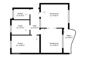 2025 modernisiert und sofort bezugsfrei: 3-Zimmer-Wohnung mit Balkon in Wolfsburg – Die vollständige Adresse der Immobilie erhältst du vom Anbieter., 38440 Wohltberg, Wolfsburg – Vorschaubild 12