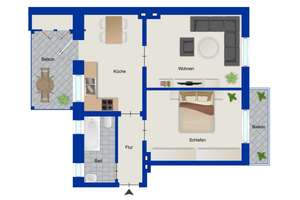 Charmante 2-Zimmer-Wohnung im 3. Obergeschoss mit Balkon in Düsseldorf Oberbilk – Die vollständige Adresse der Immobilie erhältst du vom Anbieter., 40227 Oberbilk, Düsseldorf – Vorschaubild 10