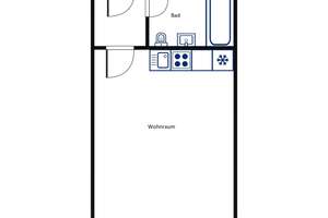 Klein, fein, mein - praktisches 1-Zi.-Appartment mit Einbauküche – 86152 Jakobervorstadt-Nord, Augsburg – Vorschaubild 2