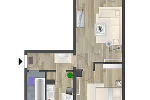 2-Raum-Erdgeschosswohnung mit Balkon nahe Parkanlage – Altenhainer Str. 36, 9126 Bernsdorf, Chemnitz – Vorschaubild 6