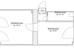 Erstbezug nach Sanierung: möblierte 1,5-Zimmer-Altbauwohnung, All-in-Miete, 1000 Mbit Internet – Dianastraße 11, 40223 Bilk, Düsseldorf – Vorschaubild 11