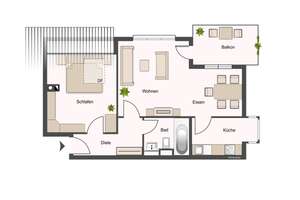Dachgeschoss + Balkon + TG-Stellplatz – Am Weißiger Bach 63, 1328 Weißig, Dresden – Vorschaubild 3