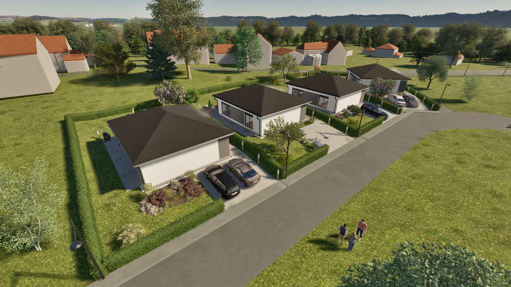 Immobilie in Kirchenpingarten - Compact-Living-Neubauprojekt: 3 großzügige barrierefreie Bungalows mit Blick ins Grüne - Bild 4