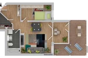 Gemütliche 2 Raum Wohnung mit Wintergarten und Terrasse – Am Weizland 5, 4886 Beilrode – Vorschaubild 12